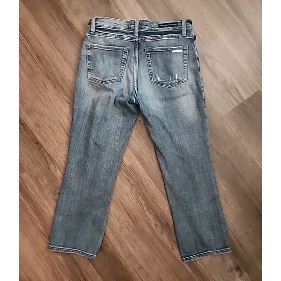 Rock And Republic Kendall Cropped Jeans 10 Women’s Medium Wash Distressed - Picture 10 of 10
